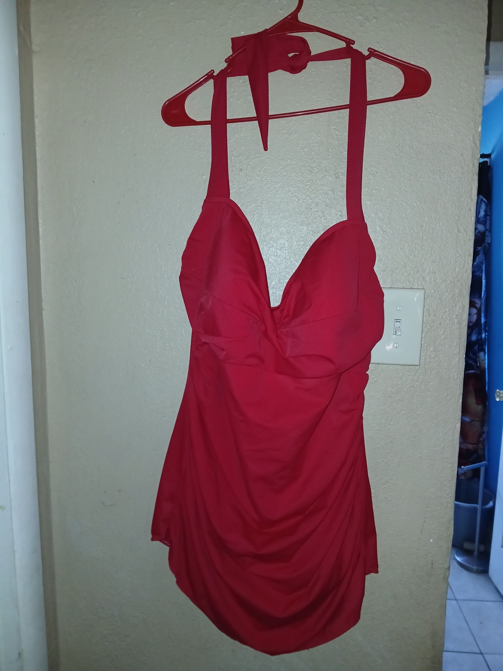 Catalina Red Halter One-Piece Swimdress